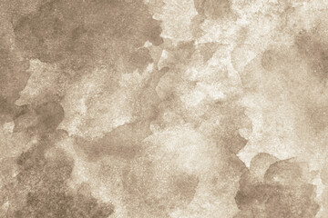 Light brown abstract watercolor pattern. Paper. Beige color. Art background for design. Dirty. Grunge. Daub, stain, spot, blot, splash.