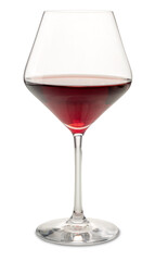 Goblet glass of red wine, glass for aged wine