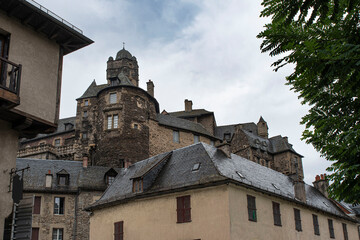 Fototapeta premium Architecture of the town of Estaing in the Lot valley in Aveyron, France