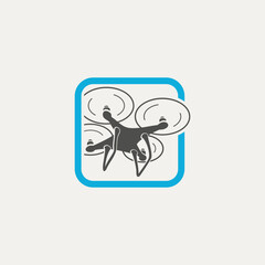 Drone logo design template inspiration vector illustration