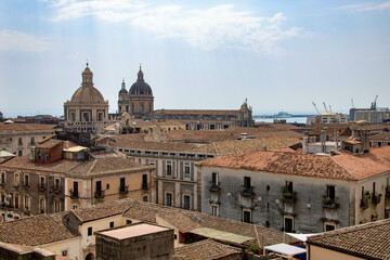 Fototapeta na wymiar aerial view of Catania historical center