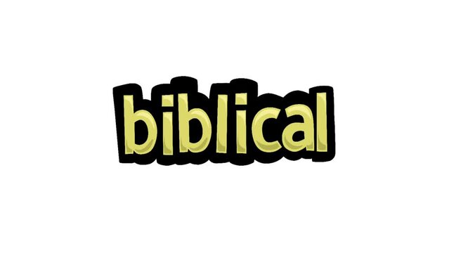 White screen animation video written BIBLICAL