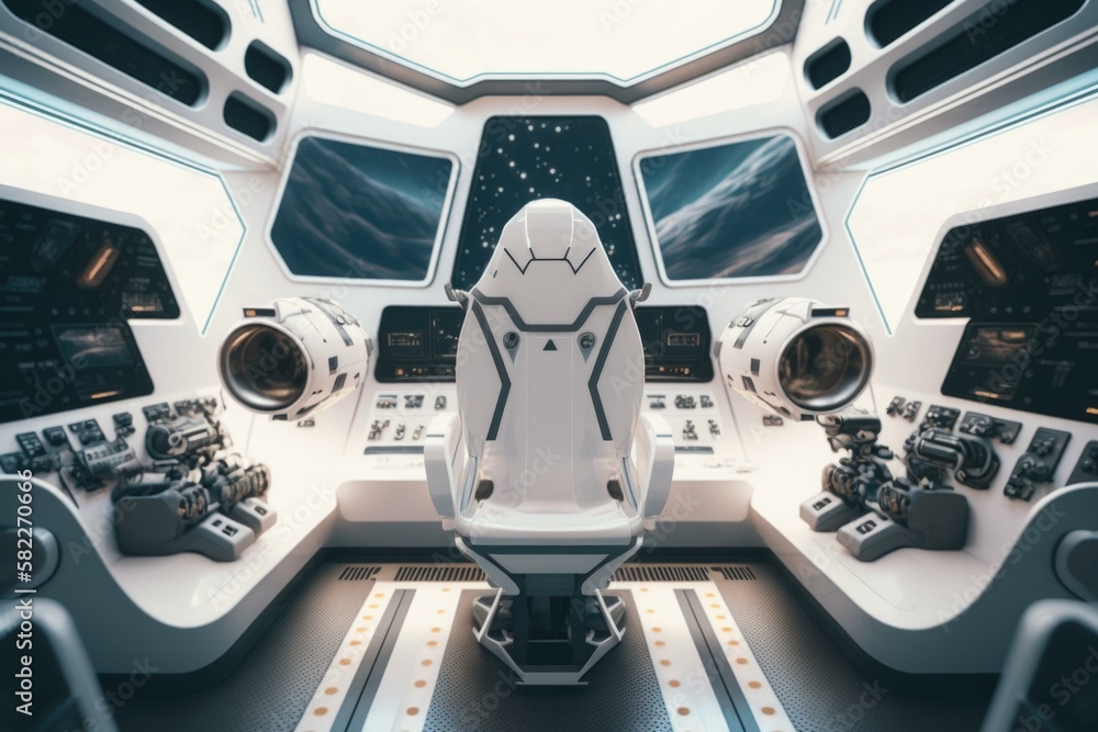 Poster a futuristic space station with a view of the interior deep sea trench animation computer graphics g