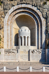 Monument aux Morts Memorial to Fallen on Rauba Capeu in World War I at Chateau Castle Hill in historic Nice Port district on French Riviera in France