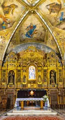 Poster Main nave and presbytery of Eglise Sainte Marie des Anges St. Mary of Angels church of Franciscans Monastery in Cimiez district of Nice in France © Art Media Factory