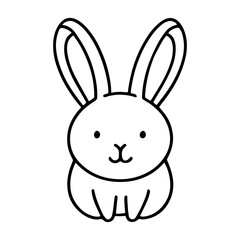 Rabbit line icon. Vector graphics for apps and websites.