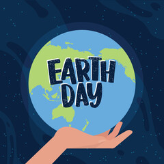 Earth Day, April 22, graphic illustration banner. Earth Day vector illustration. eps-vector. Illustration of the planet earth.