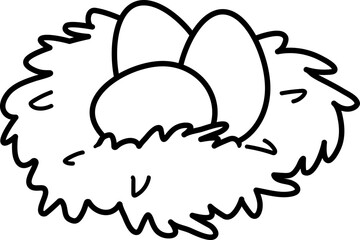 chicken eggs in hay © KRvisualPRO