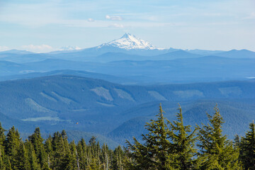 Views from hiking around Crater Lake National Park in Oregon