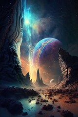 Fantasy landscape, generative ai