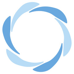 Fototapeta na wymiar abstract blue circle logo
