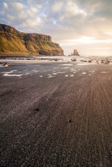 Talisker Bay, Black Sand Beach, Isle of Skye, Landscape Stock Photo