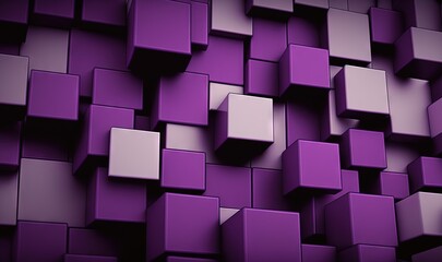  a purple background with squares and rectangles in the middle of the image and a white square in the middle of the image on the bottom right side of the image.  generative ai