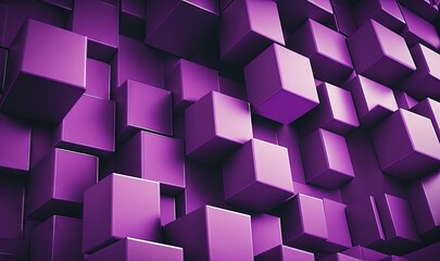  a purple background with many cubes of varying sizes and shapes in the center of the image is a purple background with many cubes of varying sizes and shapes in the middle.  generative ai