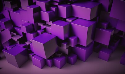 a purple background with lots of cubes in the middle of it and a purple background with lots of cubes in the middle of it.  generative ai