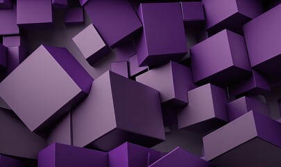  a bunch of purple cubes that are all over the place for a wallpaper or background to be used as a backdrop or backdrop.  generative ai