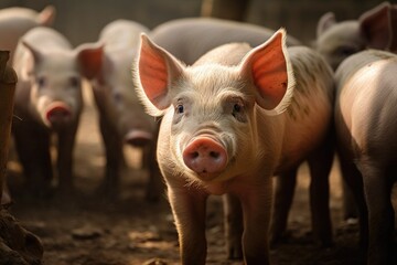 Chinese farms were photographed with piglets. Generative AI