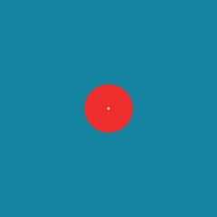 True cyan. Color illusion with a real cyan blue. 30 seconds to the center. Non-existent color. Simple illusion