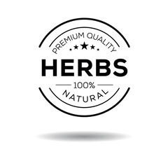 Creative (Herbs), Herbs label, vector illustration.