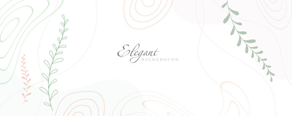Elegant abstract background with flowers and shapes