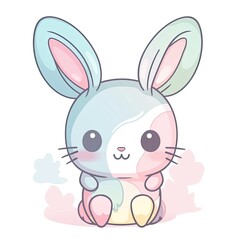 Sweet Easter Bunny: Cute Illustration for Your Spring Designs, Generated by Generative AI