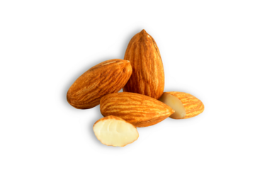 almond dry fruit isolated,cutout transparent background