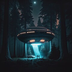 Mysterious Abduction in the Forest by a Futuristic UFO: Aliens or Fiction