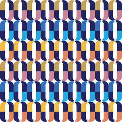 Vector seamless Modern stylish geometric pattern design to  print rectangles, squares, and circles shape