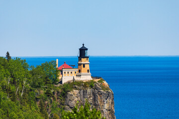 Fototapeta na wymiar Split Rock Lighthouse on the north shore of Minnesota