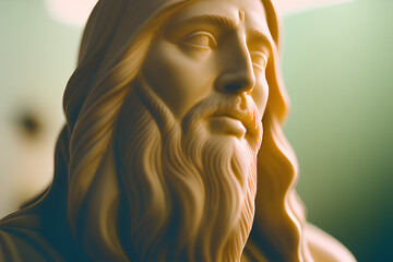 Ivory Sculpture of Jesus Christ | Created using generative AI tools