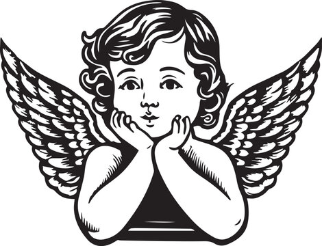 Angel cupid Vector Illustration, EPS