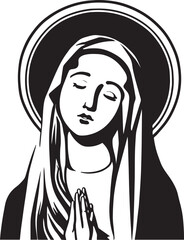 Virgin Mary Vector illustration, EPS