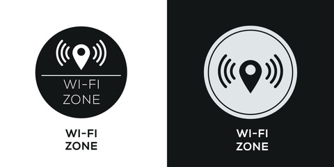 Creative (Wi-Fi Zone) Icon, Vector sign.