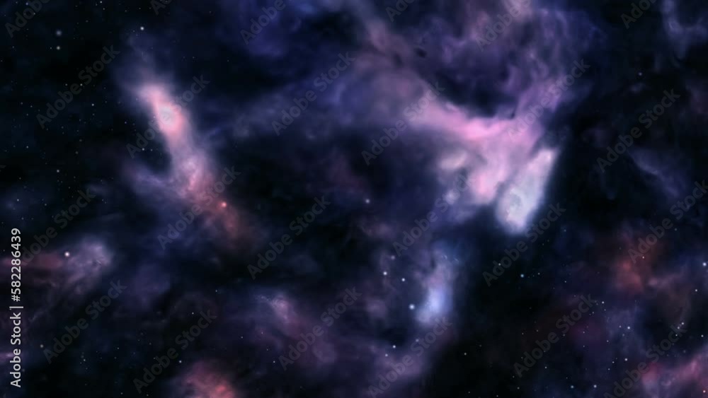 Wall mural flight across the dark nebulae
