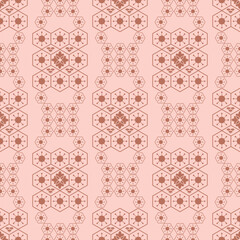 Traditional Japanese Seamless Pattern Background Fabric Patchwork with Waves, Sakura flowers, Chrysanthemum, Japan Style Icon Set Vector art vintage illustration for covers, packages, clothing, kimono