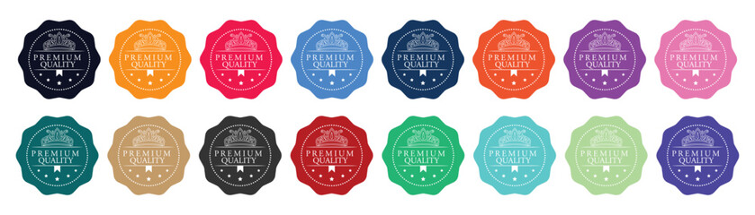 Premium quality seal or label flat vector icon