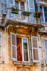 A window in Corfu, Greece