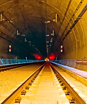 railway tunnel in Vienna (Lainzer tunnel), connection to the main train station, Austria