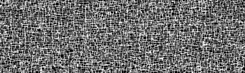 Abstract crt tv screen texture with black and white design. Old analog technology has grunge and glitch pattern with pixel and ghost artifacts. Vector