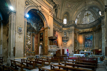 Fototapeta na wymiar Basilica di Sant'Eustachio, baroque styled church in the Campo Marzio district of Rome, Italy 