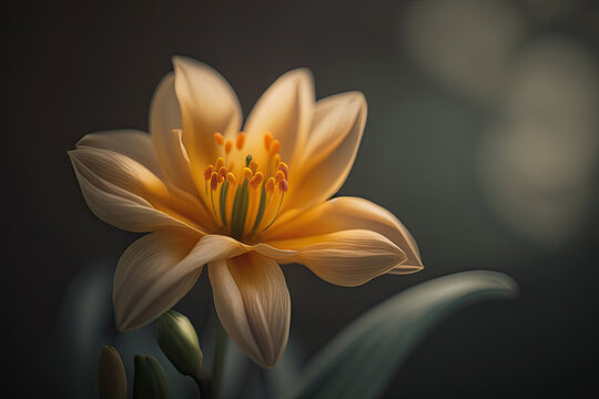 image focusing on just a beautiful flower with blurred background.