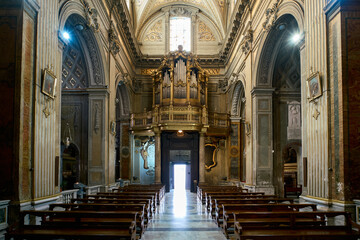 Obraz premium Basilica di Sant'Eustachio, baroque styled church in the Campo Marzio district of Rome, Italy 