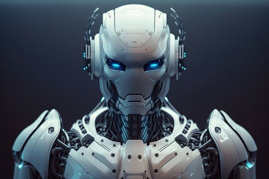 robot cyborg warrior. Ai generative