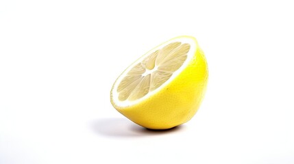 Lemon fruit isolated on white background created with generative AI technology