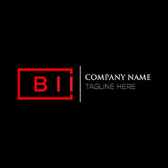 BII letter logo design on black background. BII creative initials letter logo concept. BII letter design. BII letter design on black background. BII logo vector.
 - obrazy, fototapety, plakaty