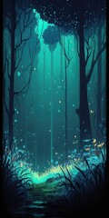 Magic forest, generative ai

