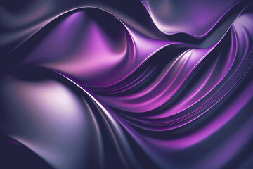 Obraz premium Purple Silk Satin background. Soft wavy folds. Shiny silky fabric. Dark teal color elegant Curtain