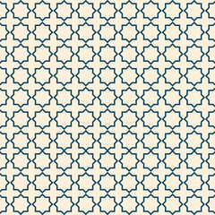 Elegant Islamic pattern with blue and brown background