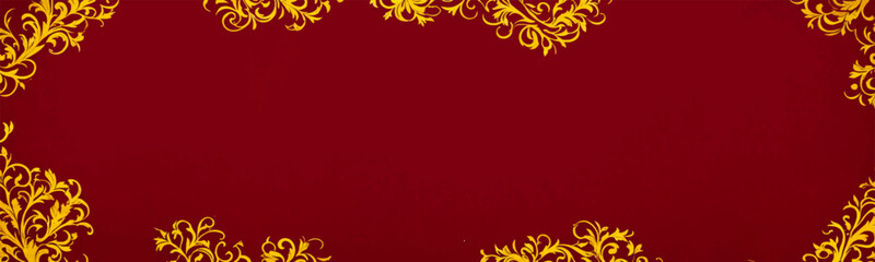 Elegant and royal paper with maroon and golden background, featuring cracks, splits, and metallic foils, perfect for formal events and presentations. Vector