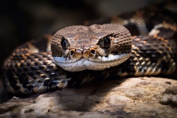 Obraz premium A Southern Pacific Rattlesnake portrait. Generative AI